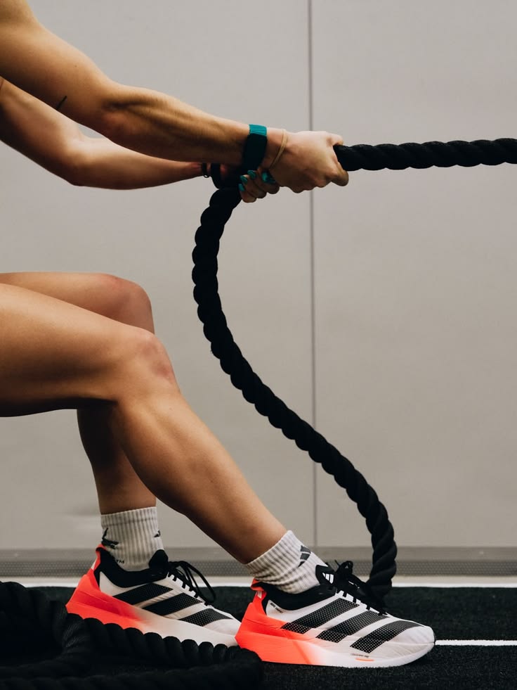 Detalle de cuerda de entrenamiento y tenis