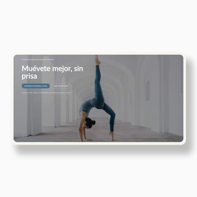 Plantilla Pilates boutique